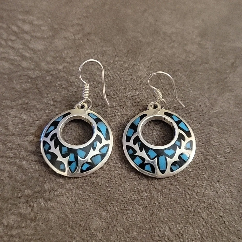 TAXCO Mexican Hoop Dangle Hook Earrings TC-255